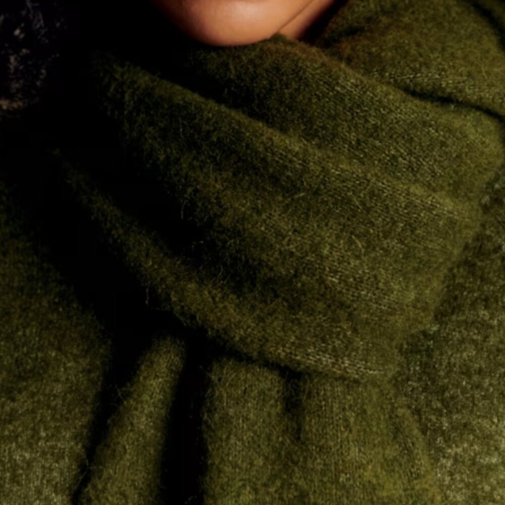 Sezane Marianne Scarf Perfect Green - Size TU